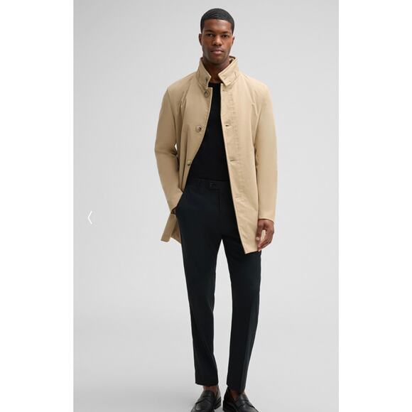 Strellson Finchley Summer Short Coat Beige Sz 52 Finest Cotton Stretch Quiet Lux - Picture 15 of 16